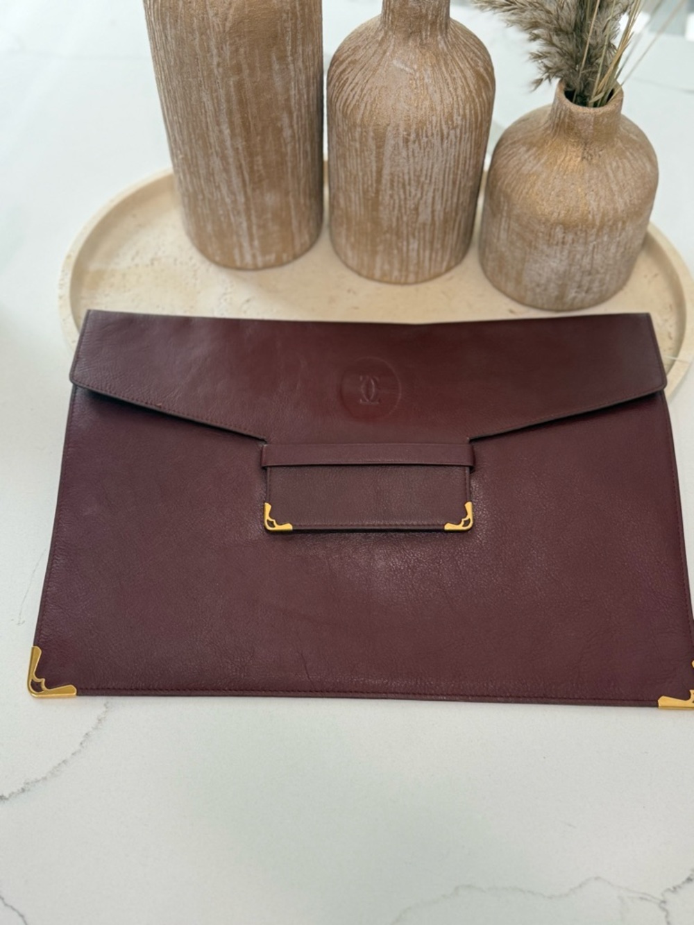 Cartier Must de Cartier document case or clutch bag VINTAGE: SPOTLESS CONDITION - Picture 9 of 11